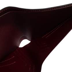 Pre Owned Cartier Black Leather Must De Cartier 6CC Bifold Wallet