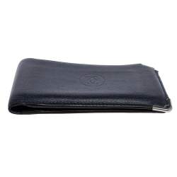 Pre Owned محفظة كارتييه موست دو كارتييه 6سي سي جلد أزرق ثنائية الطية