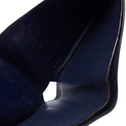 Pre Owned محفظة كارتييه موست دو كارتييه 6سي سي جلد أزرق ثنائية الطية