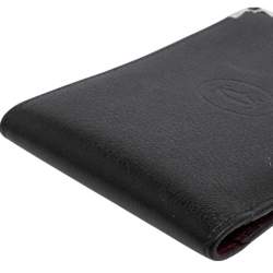 Pre Owned محفظة كارتييه ماست دو كارتييه جلد أسود ثنائية الطي