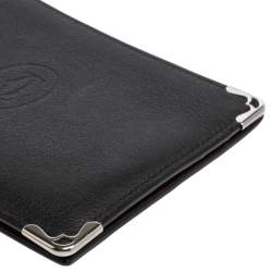 Pre Owned محفظة كارتييه ماست دو كارتييه جلد أسود ثنائية الطي