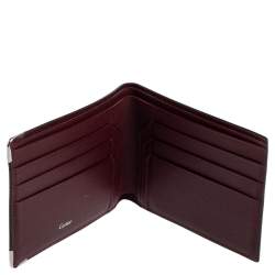 Pre Owned محفظة كارتييه ماست دو كارتييه جلد أسود ثنائية الطي