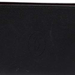 Pre Owned محفظة كارتييه ماست دو كارتييه جلد أسود ثنائية الطي