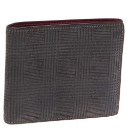 Pre Owned محفظة كارتييه بانك نوت 6CC سويدي رصاصي داكن