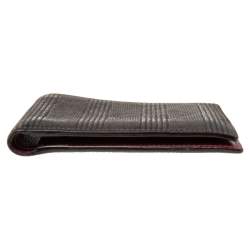 Pre Owned محفظة كارتييه بانك نوت 6CC سويدي رصاصي داكن