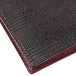 Pre Owned محفظة كارتييه بانك نوت 6CC سويدي رصاصي داكن