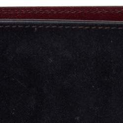 Pre Owned محفظة كارتييه طيه مزدوجه ليس مصت 6 سي سي سويدي أسود