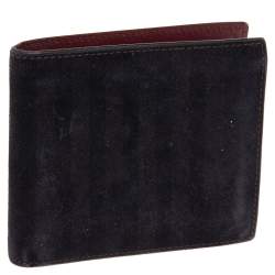 Pre Owned محفظة كارتييه طيه مزدوجه ليس مصت 6 سي سي سويدي أسود