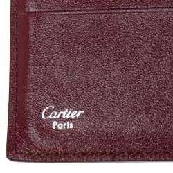 Pre Owned محفظة كارتييه طيه مزدوجه ليس مصت 6 سي سي سويدي أسود