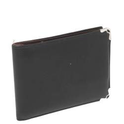 مملوكة مسبقًا Cartier Black Leather Must de Cartier Bifold Wallet
