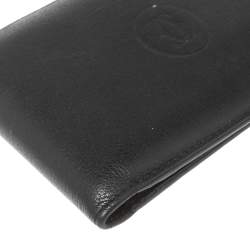 مملوكة مسبقًا Cartier Black Leather Must de Cartier Bifold Wallet