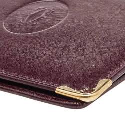 Pre Owned محفظة كارتييه ماست دو كارتييه جلد أسود ثنائية الطي