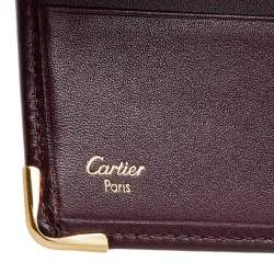 Pre Owned محفظة كارتييه ماست دو كارتييه جلد أسود ثنائية الطي