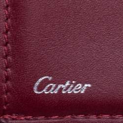 Pre Owned محفظة كونتيننتال كارتييه لويز كارتييه جلد أسود ثنائية الطي