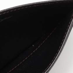 Pre Owned حافظة بطاقات كارتييه هابي بيرثداي جلد بنية داكنةذ