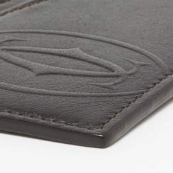 Pre Owned حافظة بطاقات كارتييه هابي بيرثداي جلد بنية داكنةذ