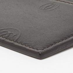 Pre Owned حافظة بطاقات كارتييه هابي بيرثداي جلد بنية داكنةذ