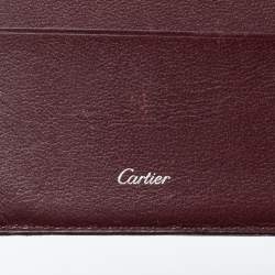Pre Owned Cartier Black Leather Must de Cartier Bifold Wallet