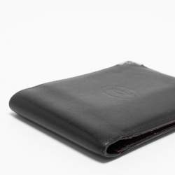 Pre Owned Cartier Black Leather Must de Cartier Bifold Wallet