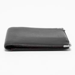 Pre Owned Cartier Black Leather Must de Cartier Bifold Wallet