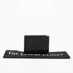 Pre Owned Cartier Black Leather Must de Cartier Bifold Wallet
