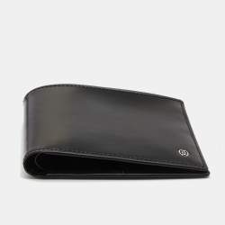 Pre Owned محفظة كارتييه ثنائية الطيه مست دو جلد سوداء 