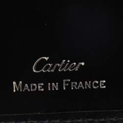 Pre Owned محفظة كارتييه ثنائية الطيه مست دو جلد سوداء 