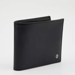 Pre Owned محفظة كارتييه ثنائية الطيه مست دو جلد سوداء 