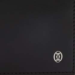 Pre Owned محفظة كارتييه ثنائية الطيه مست دو جلد سوداء 