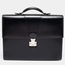 Cartier Black Leather Briefcase