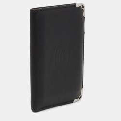 مملوكة مسبقًا Cartier Black Leather Must De Cartier Card Holder