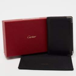 مملوكة مسبقًا Cartier Black Leather Must De Cartier Card Holder