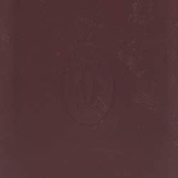 Pre Owned Cartier Burgundy Leather Must de Cartier Card Holder
