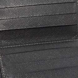 Pre Owned Cartier Black Leather Logo Bifold Wallet