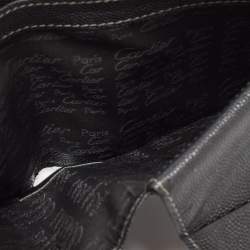 Pre Owned Cartier Black Leather Logo Bifold Wallet