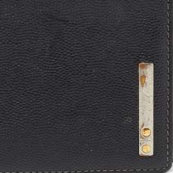 Pre Owned Cartier Black Leather Logo Bifold Wallet