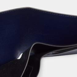 Cartier Blue Leather Must De Cartier 6CC Bifold Wallet
