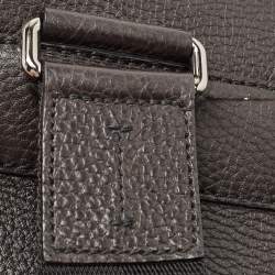 Cartier Black Leather Flap Messenger Bag