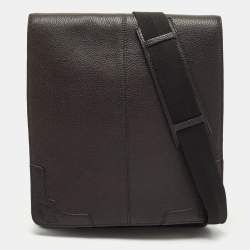 Cartier Black Leather Flap Messenger Bag Cartier TLC