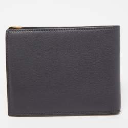 Pre Owned Cartier Black Leather Must de Cartier Bifold Wallet