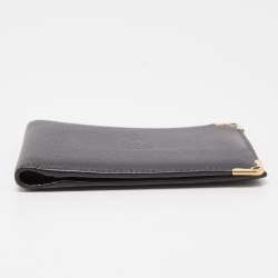 Pre Owned Cartier Black Leather Must de Cartier Bifold Wallet
