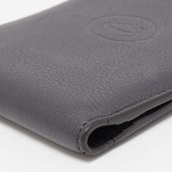 Pre Owned Cartier Black Leather Must de Cartier Bifold Wallet