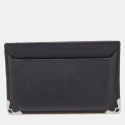 Cartier Black Leather Must de Cartier Simple Card Holder