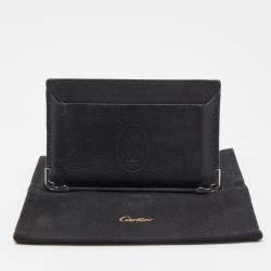 Cartier Black Leather Must de Cartier Simple Card Holder