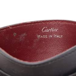 Cartier Black Leather Must de Cartier Simple Card Holder