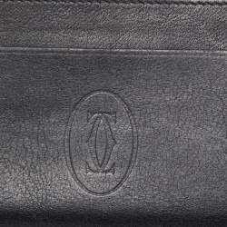 Cartier Black Leather Must de Cartier Simple Card Holder