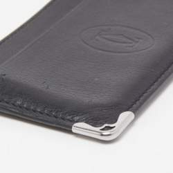 Cartier Black Leather Must de Cartier Simple Card Holder