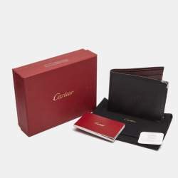 Cartier Black Leather Must de Cartier 8CC Bifold Wallet