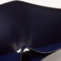 Pre Owned Cartier Navy Blue Leather Must de Cartier Bifold Wallet