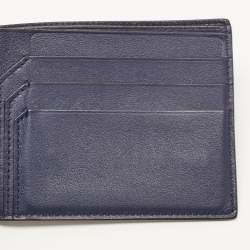 Pre Owned Cartier Navy Blue Leather Must de Cartier Bifold Wallet